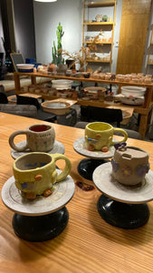Ceramic cup hand building class ورشة صناعة الكوب اليدويه للمبتدئين